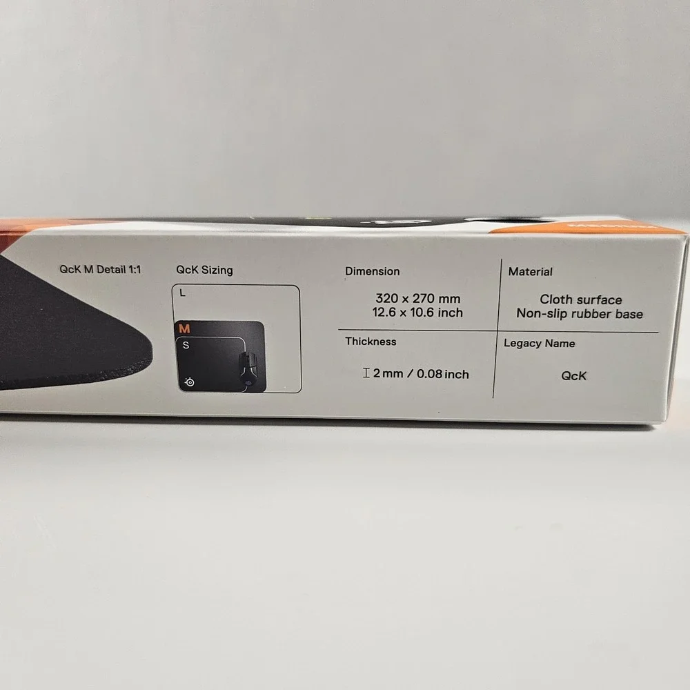 SteelSeries QcK Medium Gaming Mouse Pad Black 63004 320x270mm New